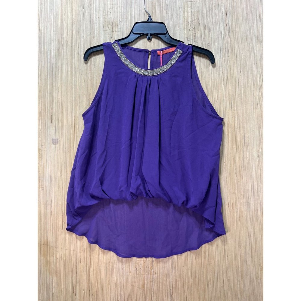 Mujer Moderna - Women's Sleeveless Blouse - Purple - Medium